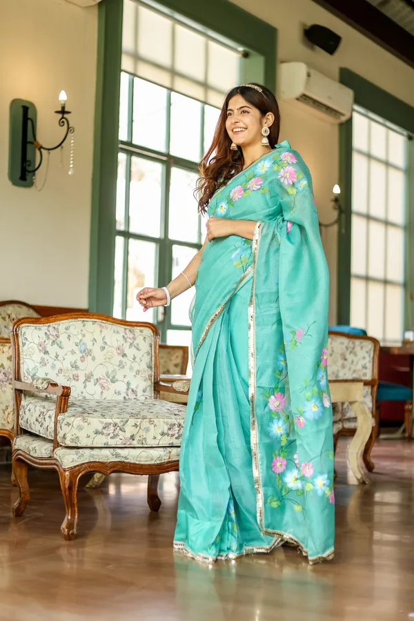 Sky_Blue_Ready_To_Wear_Kota_Doriya__Saree_For_Women