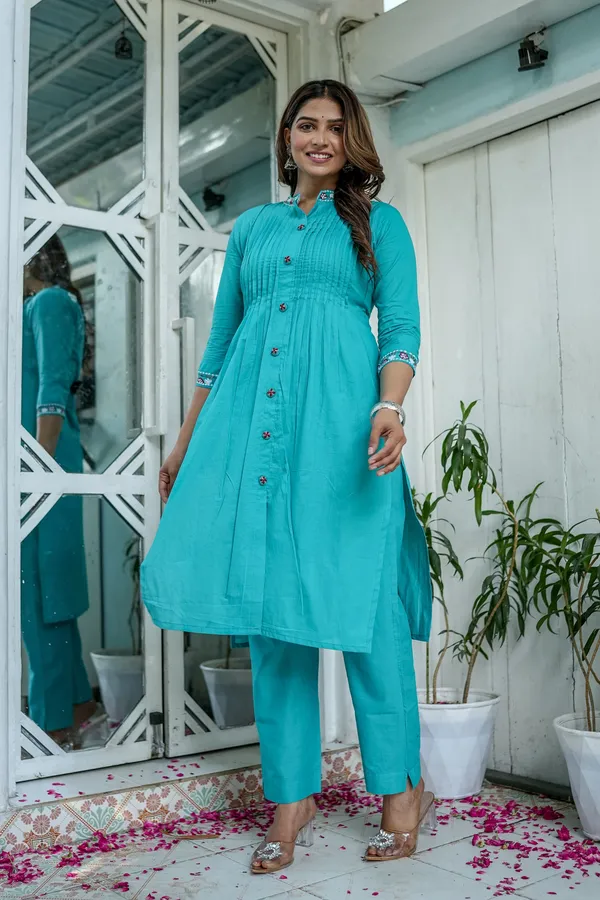 Sky_Blue_Cotton_Kurta_And_Pant_Set