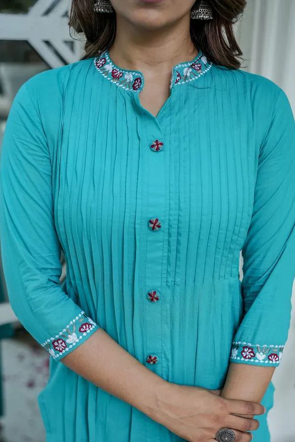 Sky_Blue_Cotton_Kurta_And_Pant_Set