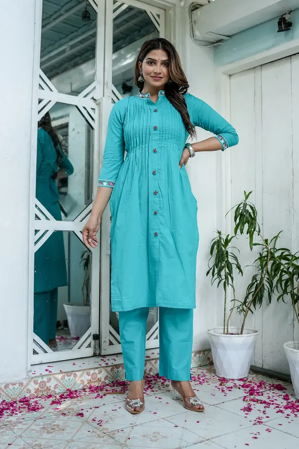Sky_Blue_Cotton_Kurta_And_Pant_Set
