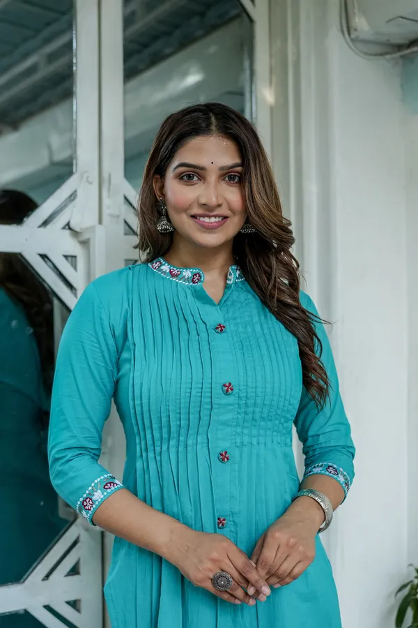Sky_Blue_Cotton_Kurta_And_Pant_Set
