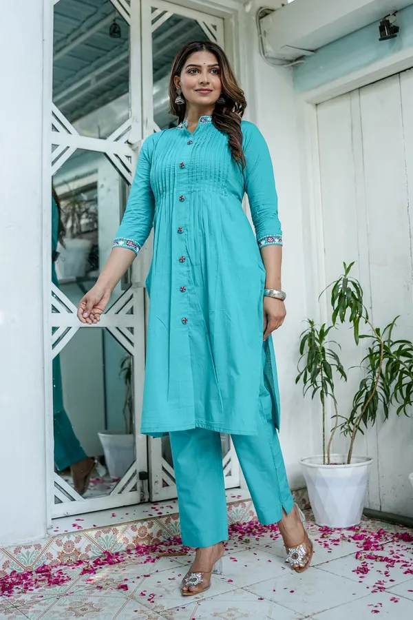 Sky_Blue_Cotton_Kurta_And_Pant_Set