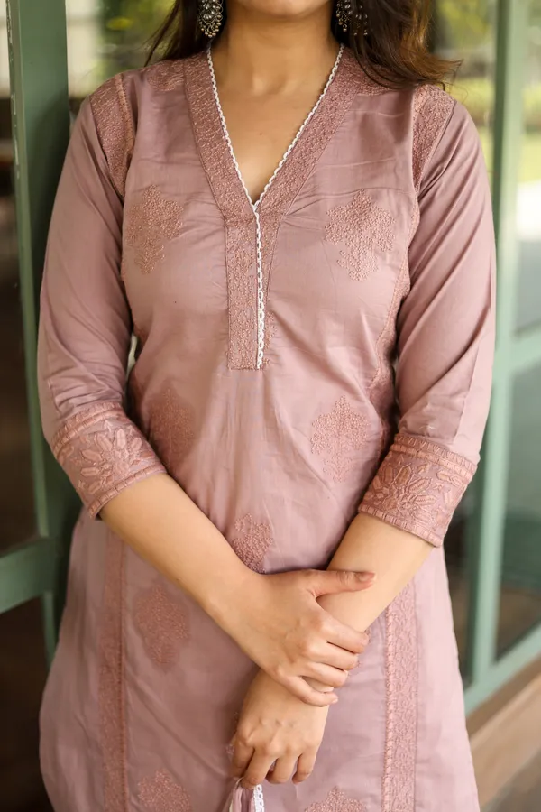 Off_White_Cotton_Regular_Fit_Solid_Kurta,_Pant_And_Dupatta__Set_For_Women