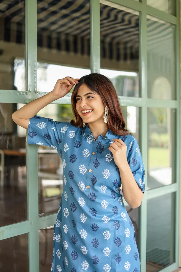 Blue_Cotton_Printed_Kurta_And_Pant