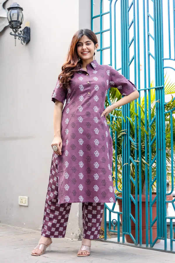 Purple_Cotton_Printed_Kurta_And_Pant