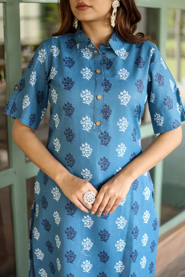 Blue_Cotton_Printed_Kurta_And_Pant