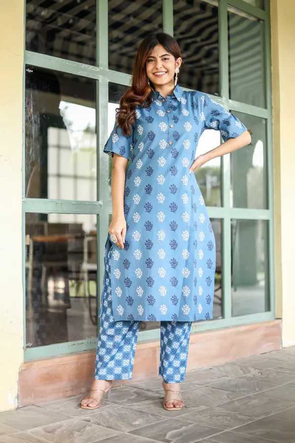 Blue_Cotton_Printed_Kurta_And_Pant