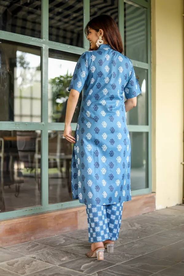 Blue_Cotton_Printed_Kurta_And_Pant