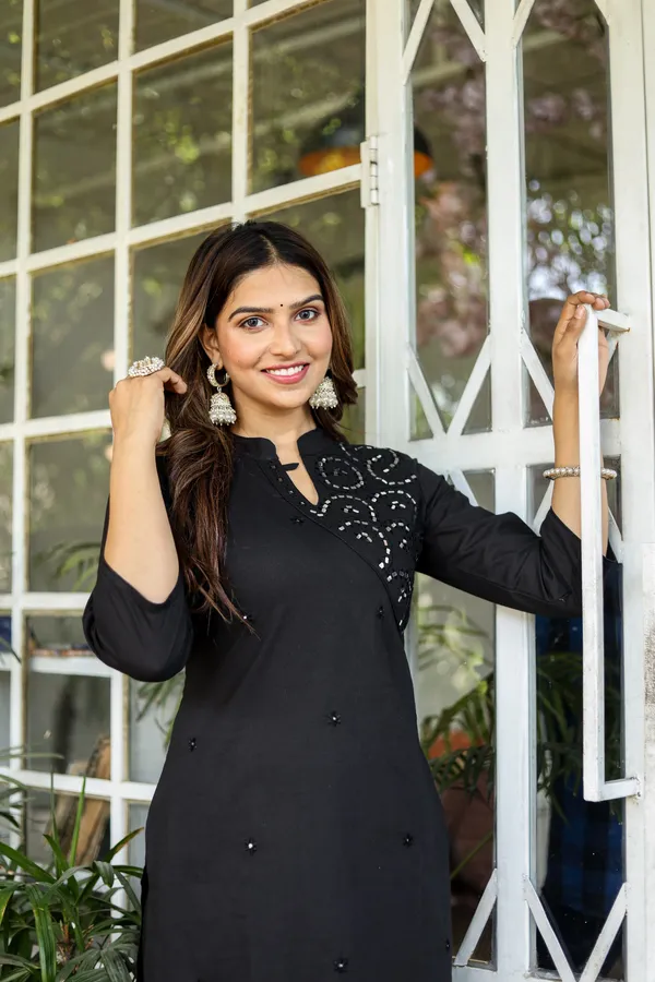 Black_Rayon_Embroidery_Work_Kurta_and_Pant_Set
