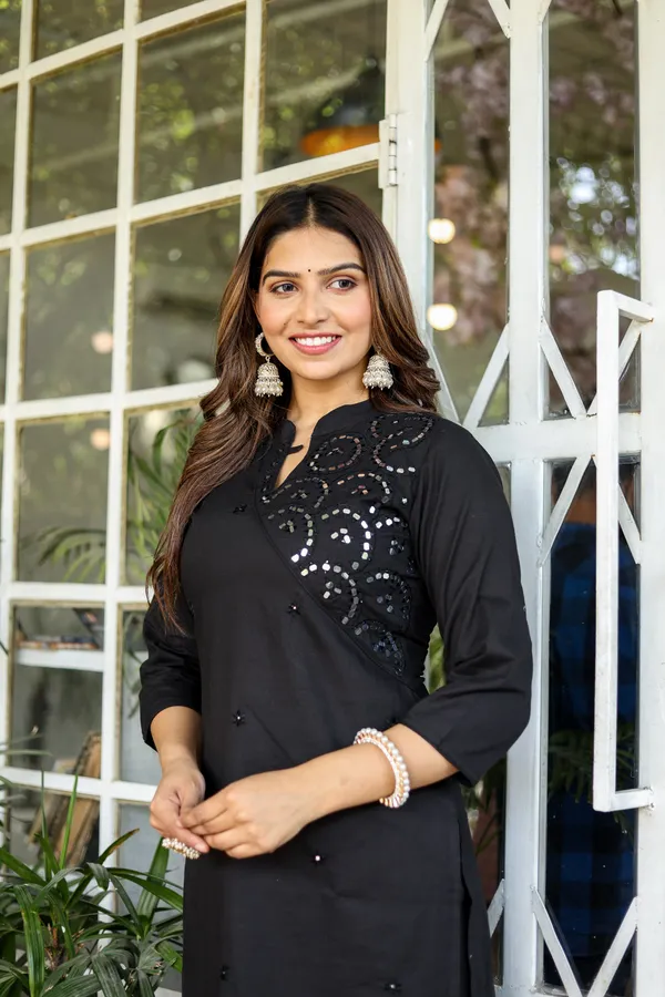 Black_Rayon_Embroidery_Work_Kurta_and_Pant_Set