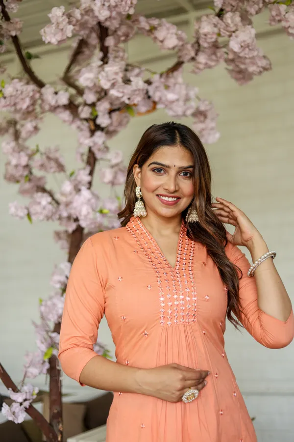 Orange_Rayon_Kurta_And_Pant_Set