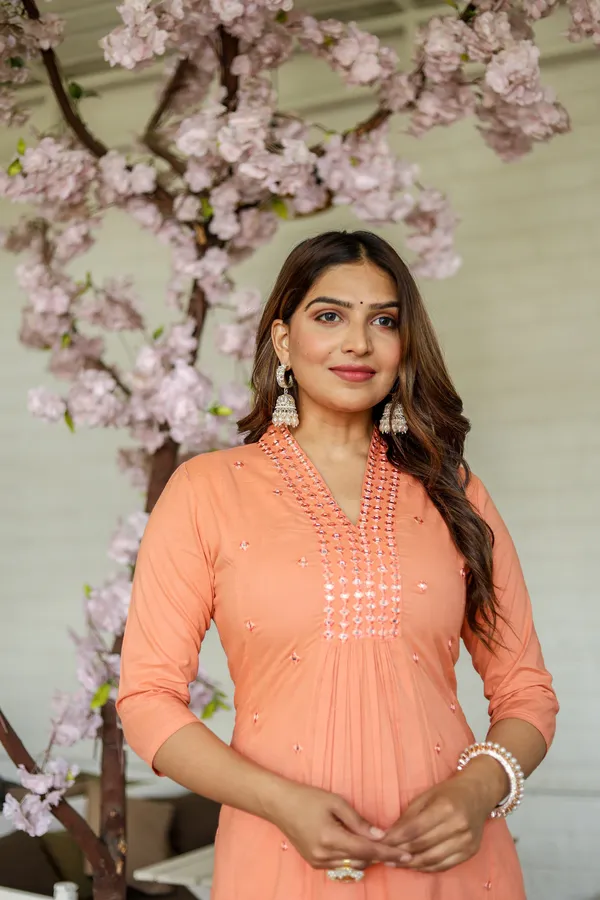 Orange_Rayon_Kurta_And_Pant_Set