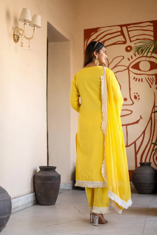 Yellow_Rayon_Embroidery_Work_Kurta_Set