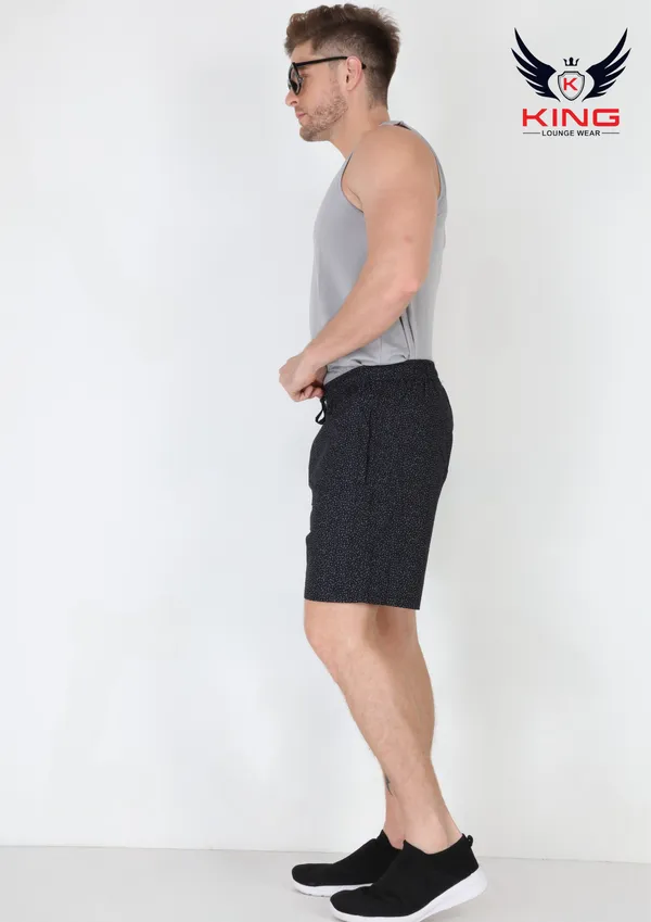 Black_Casual_Wear_Regular_Fit_Cotton_Shorts_For_Men