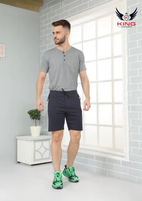 Dark_Grey_Casual_Wear_Regular_Fit_4_Way_Lycra_Shorts_For_Men