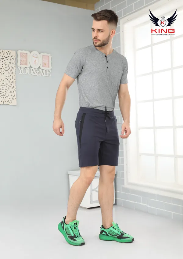 Dark_Grey_Casual_Wear_Regular_Fit_4_Way_Lycra_Shorts_For_Men