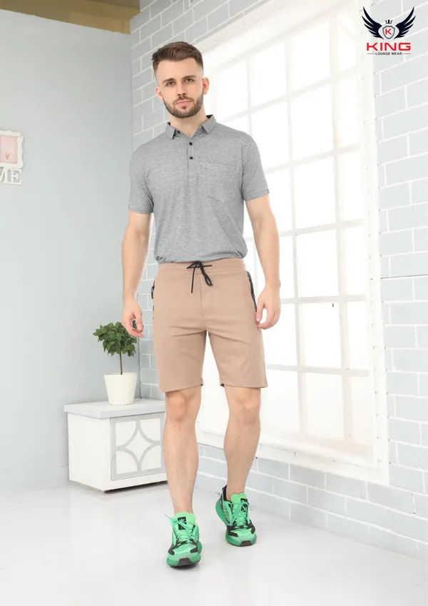 Beige_Casual_Wear_Regular_Fit_4_Way_Lycra_Shorts_For_Men