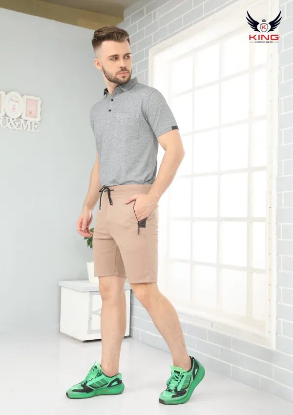 Beige_Casual_Wear_Regular_Fit_4_Way_Lycra_Shorts_For_Men