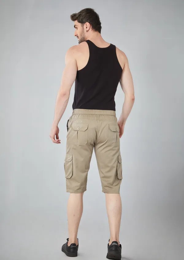 Beige_Casual_Wear_Regular_Fit_Textile_Cotton_Capri_For_Men