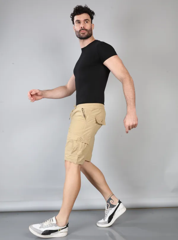 KING_LOUNGE_WEAR_Casual_Regular_Fit_Textile_Cotton_Shorts_for_Men_(Beige)