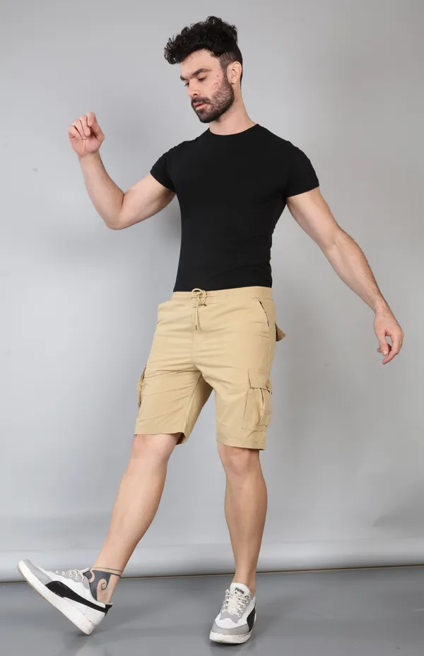 KING_LOUNGE_WEAR_Casual_Regular_Fit_Textile_Cotton_Shorts_for_Men_(Beige)
