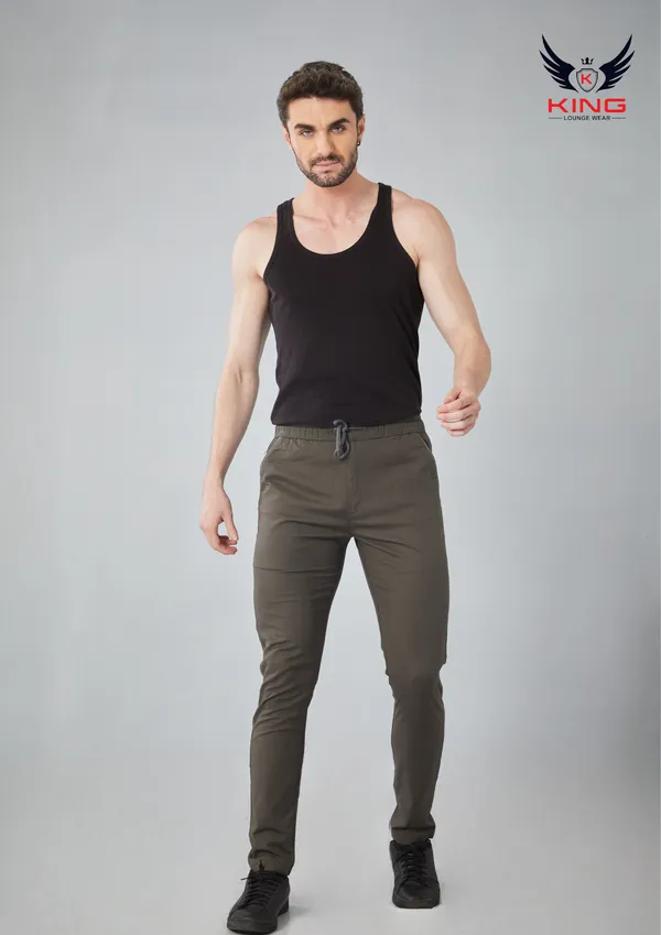 Light_Olive_Casual_Wear_Regular_Fit_Textile_Cotton_Track_Pants_For_Men