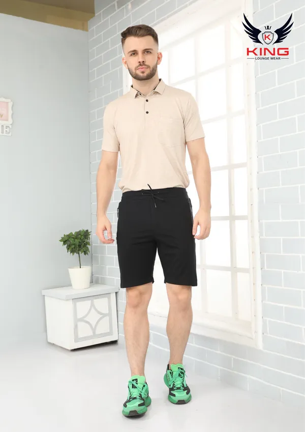 Black_Casual_Wear_Regular_Fit_4_Way_Lycra_Shorts_For_Men