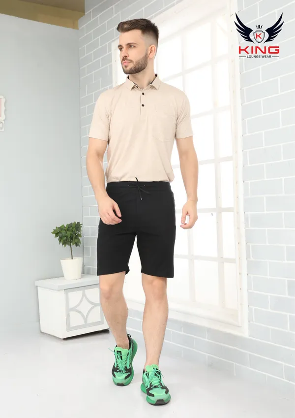 Black_Casual_Wear_Regular_Fit_4_Way_Lycra_Shorts_For_Men