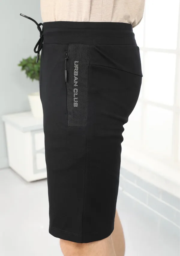 Black_Casual_Wear_Regular_Fit_4_Way_Lycra_Shorts_For_Men