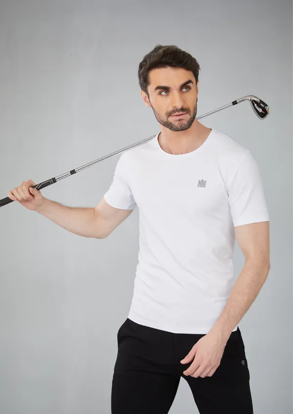 White_Sports_Wear_Slim_Fit_Dri-Fit_T-Shirt_For_Men