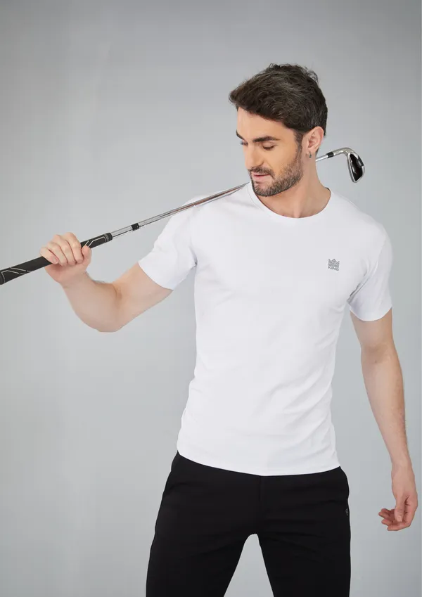 White_Sports_Wear_Slim_Fit_Dri-Fit_T-Shirt_For_Men