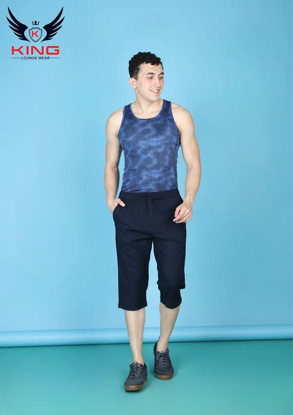 Navy_Casual_Regular_Fit_Textile_Cotton_Lycra_Capri_For_Men