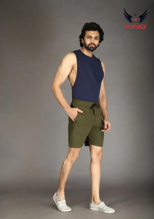 Olive_Casual_Wear_Regular_Fit_Hosiery_Shorts_For_Men