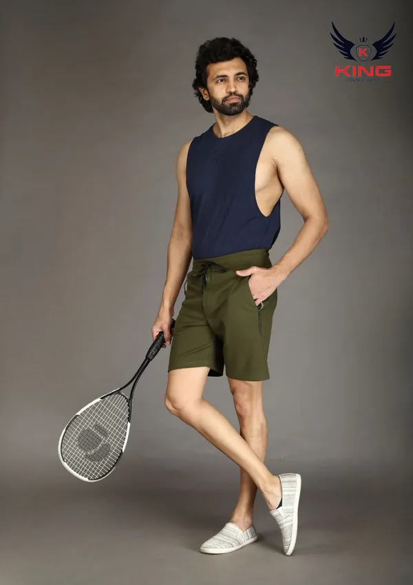 Olive_Casual_Wear_Regular_Fit_Hosiery_Shorts_For_Men