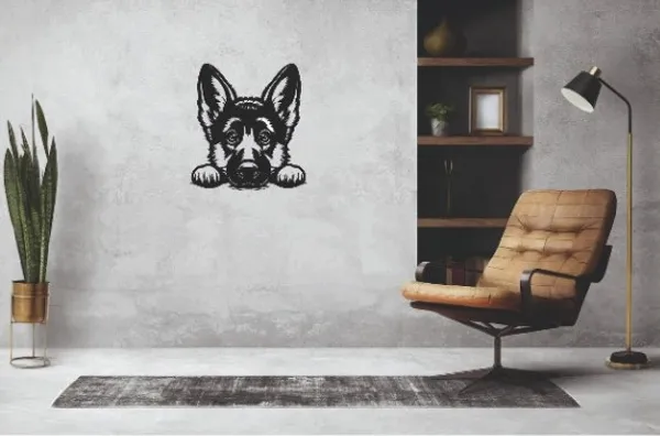 The_Cute_Puppy_Metal_Wall_Art_45_X_45_CM