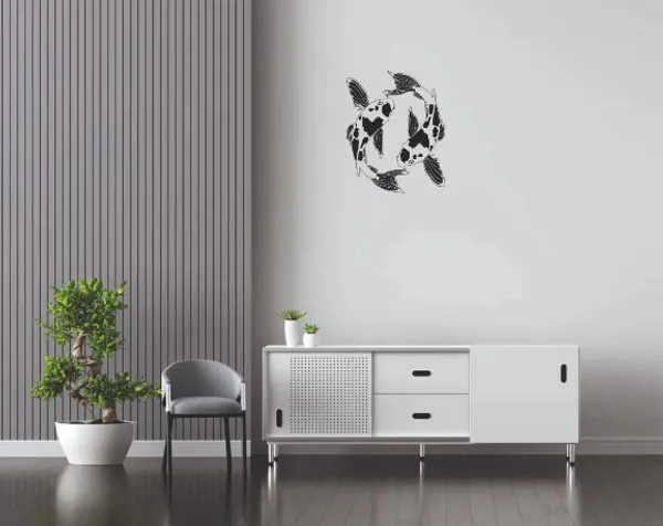 Black_Circle_Of_Koi_Fish__Metal_Wall_Art_50_X_50_CM