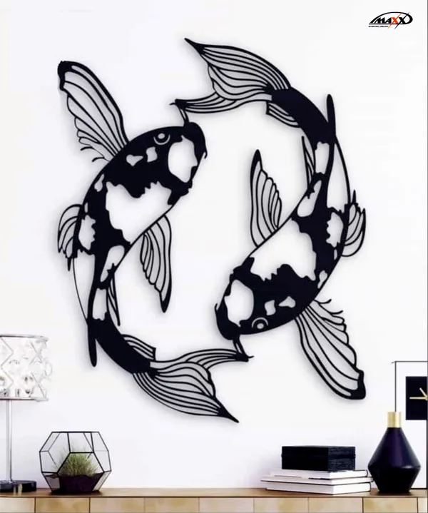 Black_Circle_Of_Koi_Fish__Metal_Wall_Art_50_X_50_CM