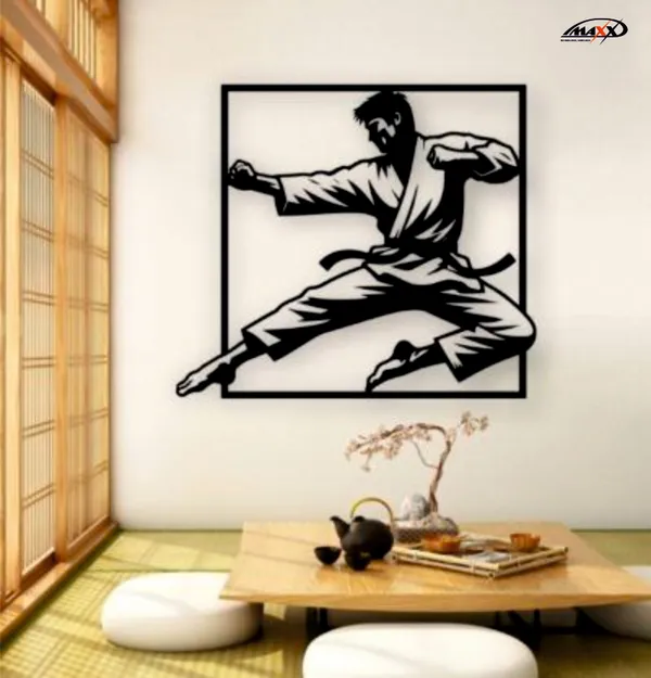Karate_Pose_Logo_Metal_Wall_Art_40_X_45_CM