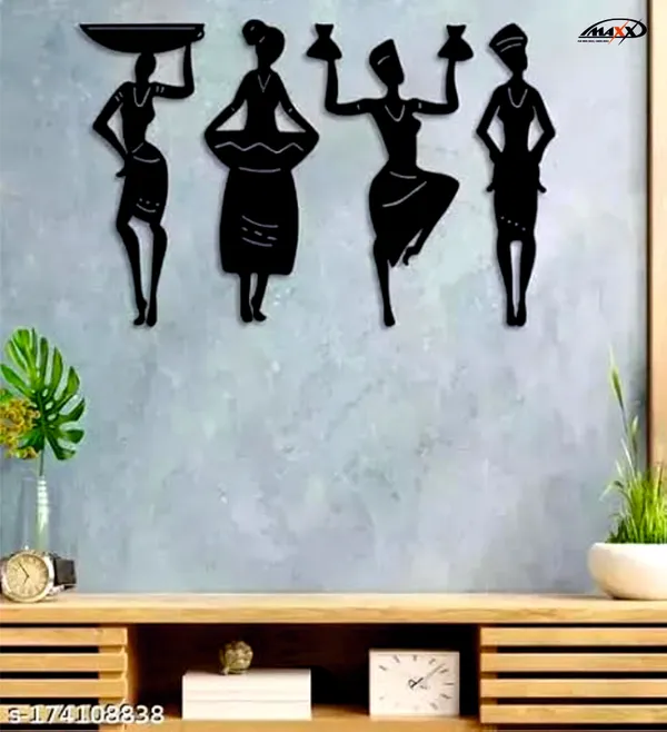 Black_Metal_Group_Of_Tribal_Women__Wall_Art_20_X_40_CM