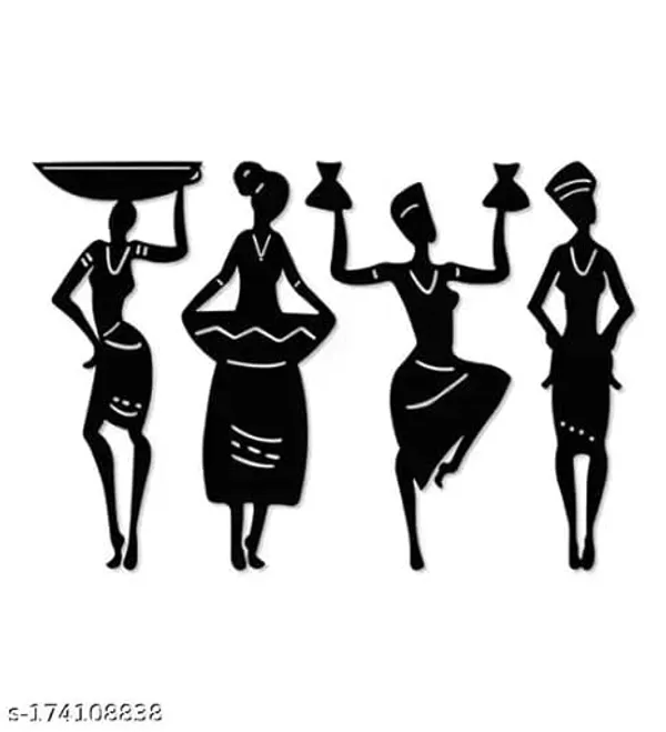 Black_Metal_Group_Of_Tribal_Women__Wall_Art_20_X_40_CM