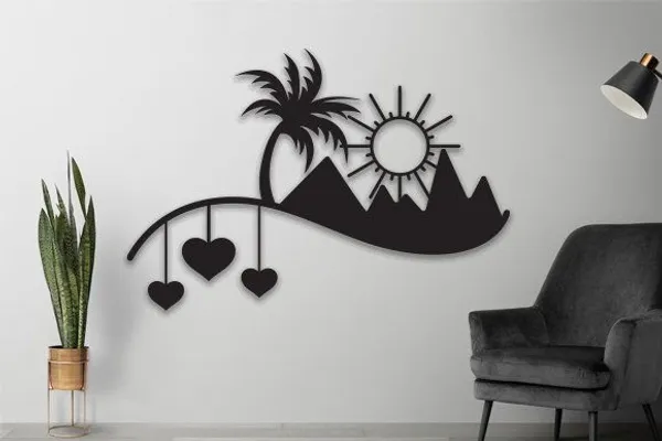 Sun_And_Waves_Metal_Wall_Art_30_X_45_CM