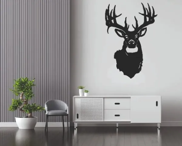 Black_Deer_Head_Metal_Wall_Art_30_X_60_CM