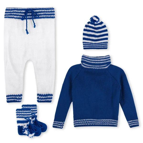 Multicolor_Unisex_Full_Sleeves_Sweater_With_Pajama_Set_Cap_And_Booties_Knitted_For_Kids