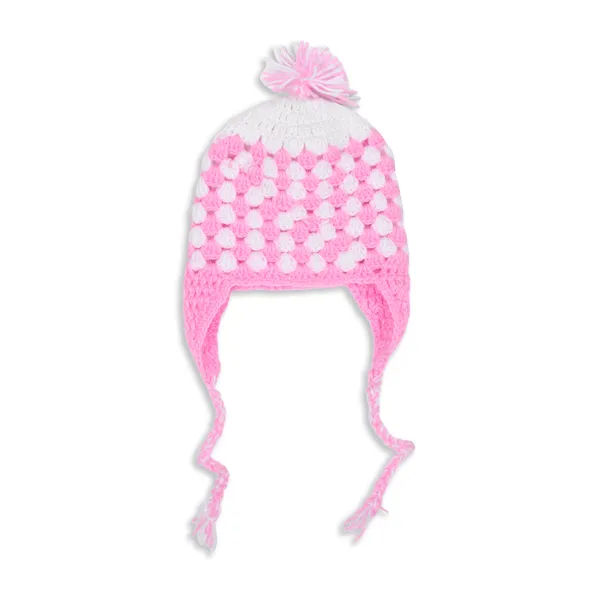 Pink_Full_Sleeves_Frock_Sweater_With_Cap_Crochet_For_Girls