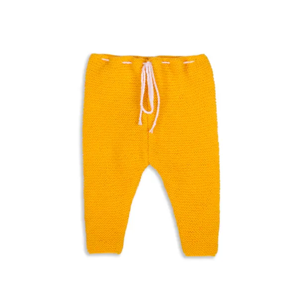 Yellow_Unisex_Full_Sleeves_Knitted_Sweater_With_Pajama_Set_And_Cap_For_Kids