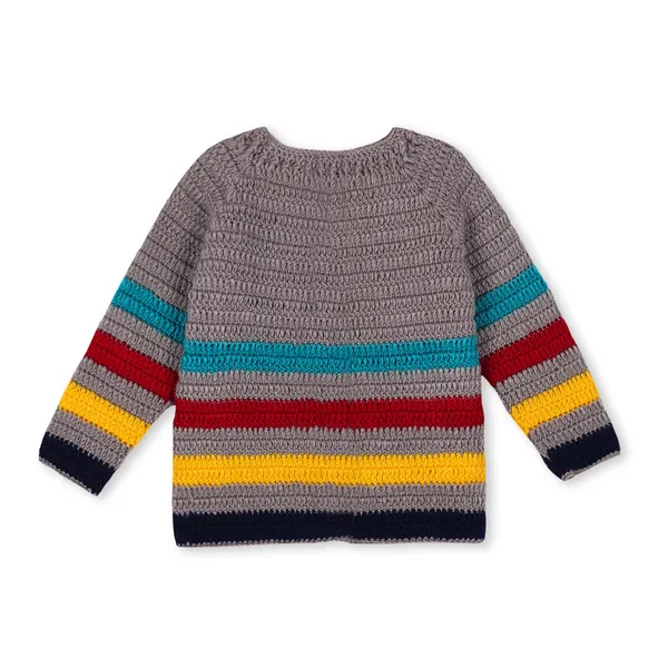 Multicolor_Sweater_For_Kids_|_Unisex_|_Full_Sleeves_With_Dungaree_Set_And_Cap_Crochet