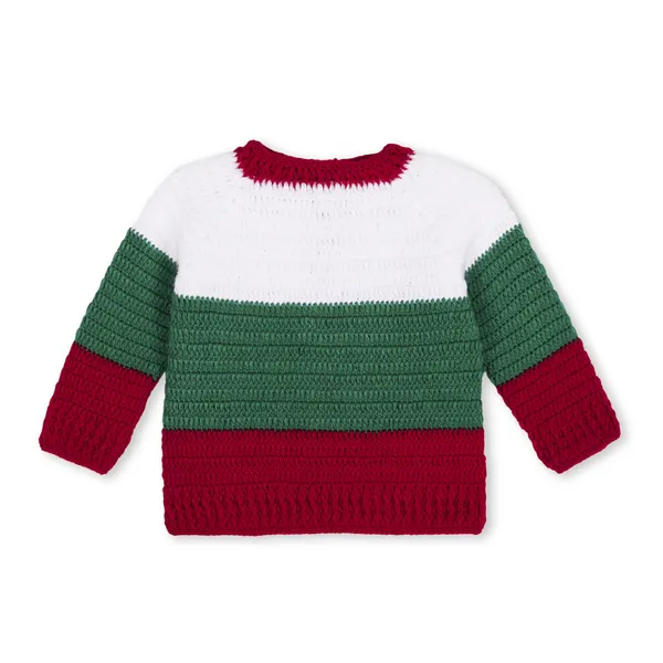 Multicolor_Sweater_For_Kids_|_Unisex_|_Full_Sleeves_With_Dungaree_Set_And_Booties_Crochet