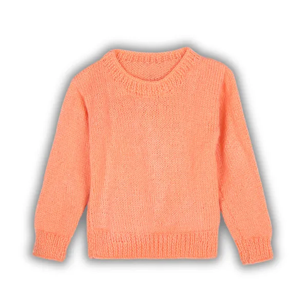 Peach_Sweater_For_Kids_|_Unisex_|_Full_Sleeves_With_Pajama_Set_Cap_And_Booties_Crochet
