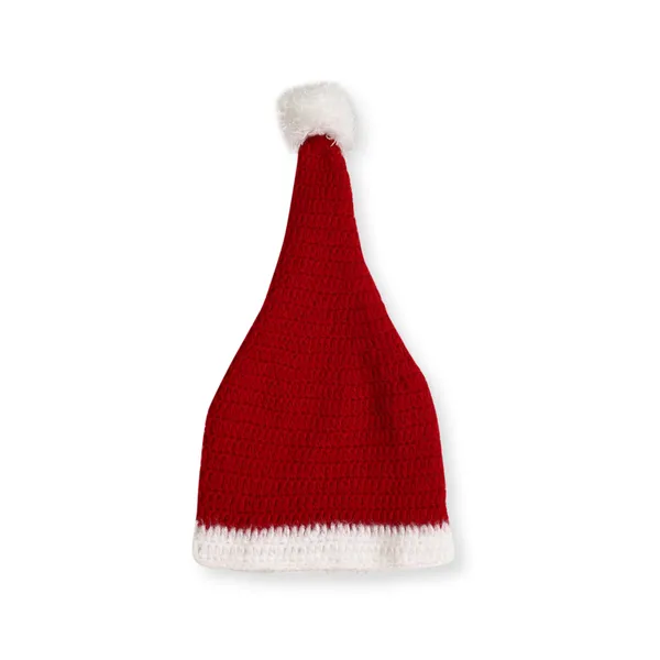 Red_Unisex_Full_Sleeves_Christmas_Santa_Sweater_With_Pajama_Dress_Bag_And_Cap_Crochet_For_Kids