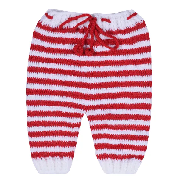 Red_Unisex_Full_Sleeves_Sweater_With_Pajama_Set_Cap_And_Booties_Crochet_For_Kids